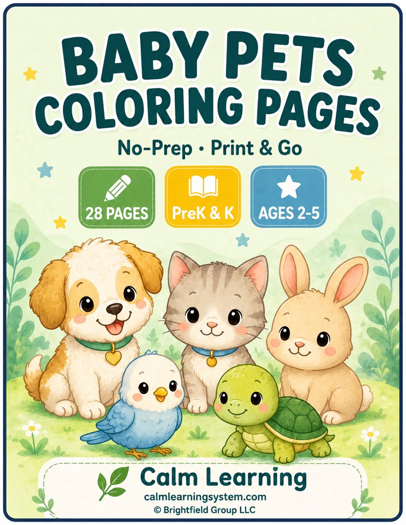 Baby Pets Coloring Pages cover