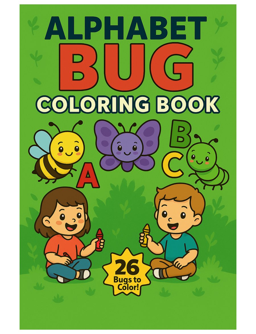Bug Alphabet A to Z Coloring Book cover