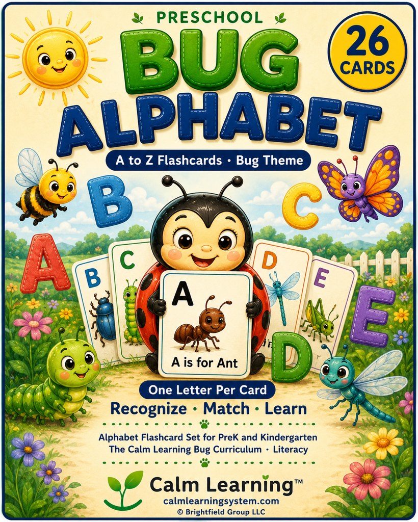 Bug Alphabet Flashcards A to Z cover