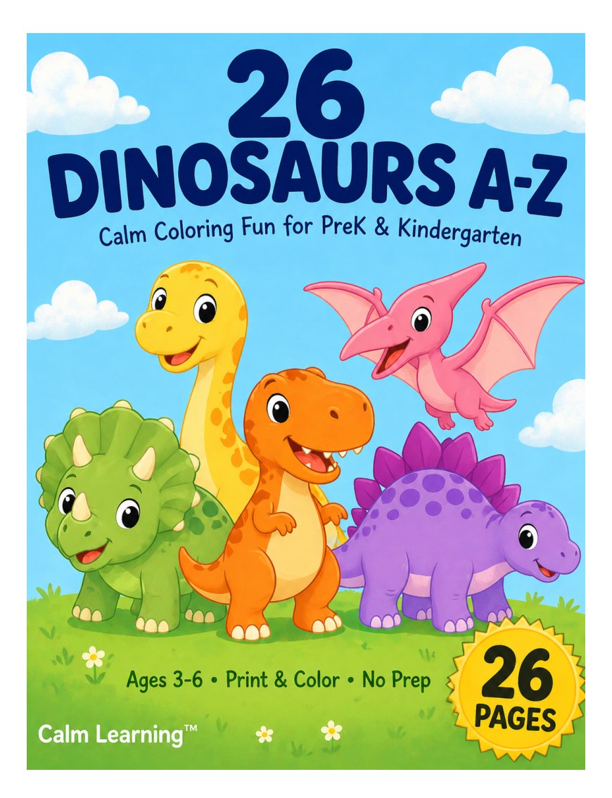 Dinosaur Alphabet Coloring A to Z cover