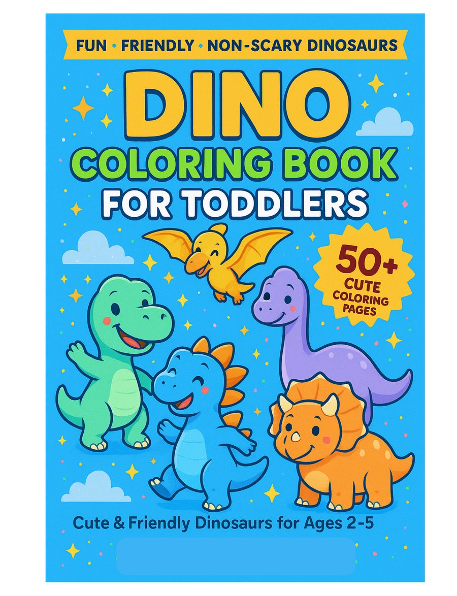 Dino Coloring Book for Toddlers cover