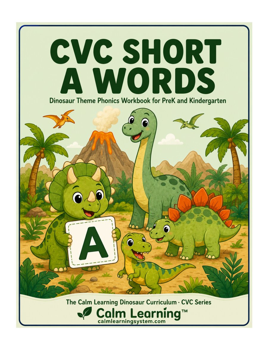 Dino CVC Short A Words cover