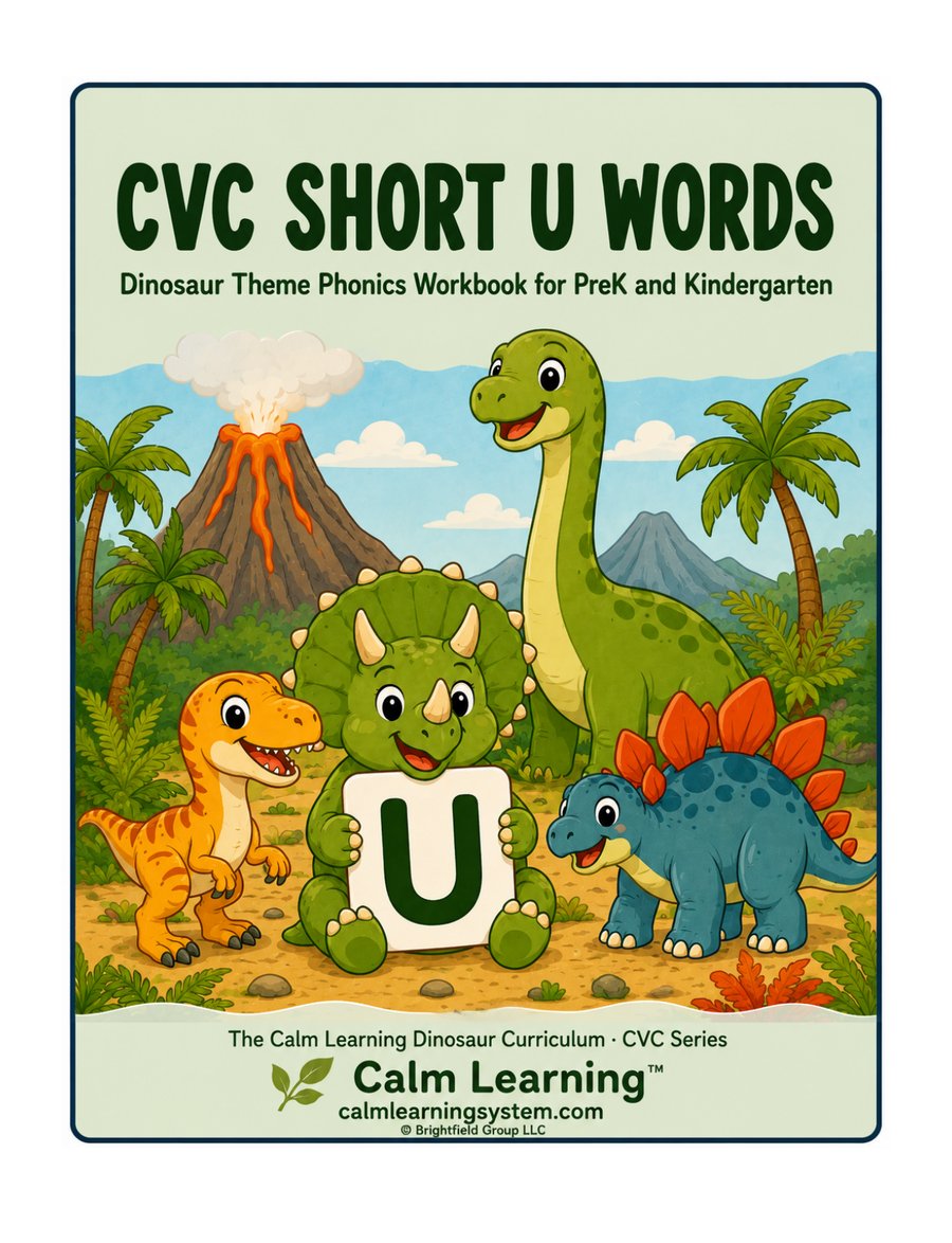 Dino CVC Short U Words cover