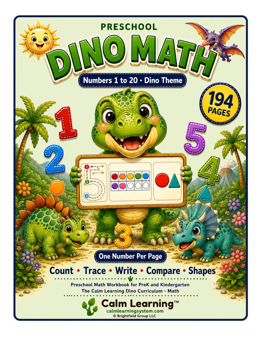 Dino Math Workbook cover