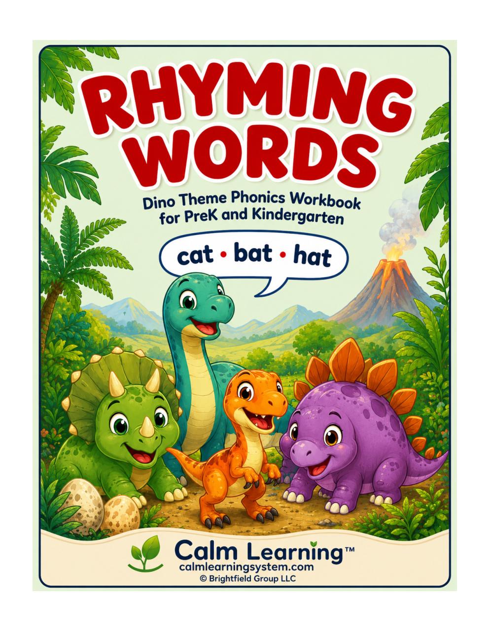 Dino Rhyming Words Workbook cover