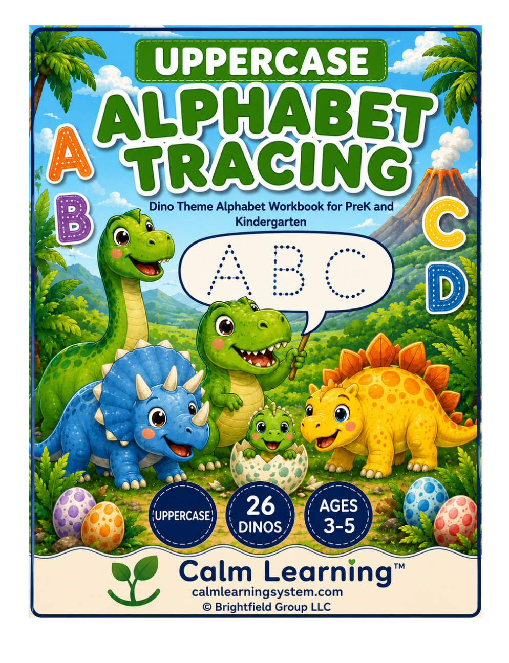 Dino Uppercase Letter Tracing A-Z cover