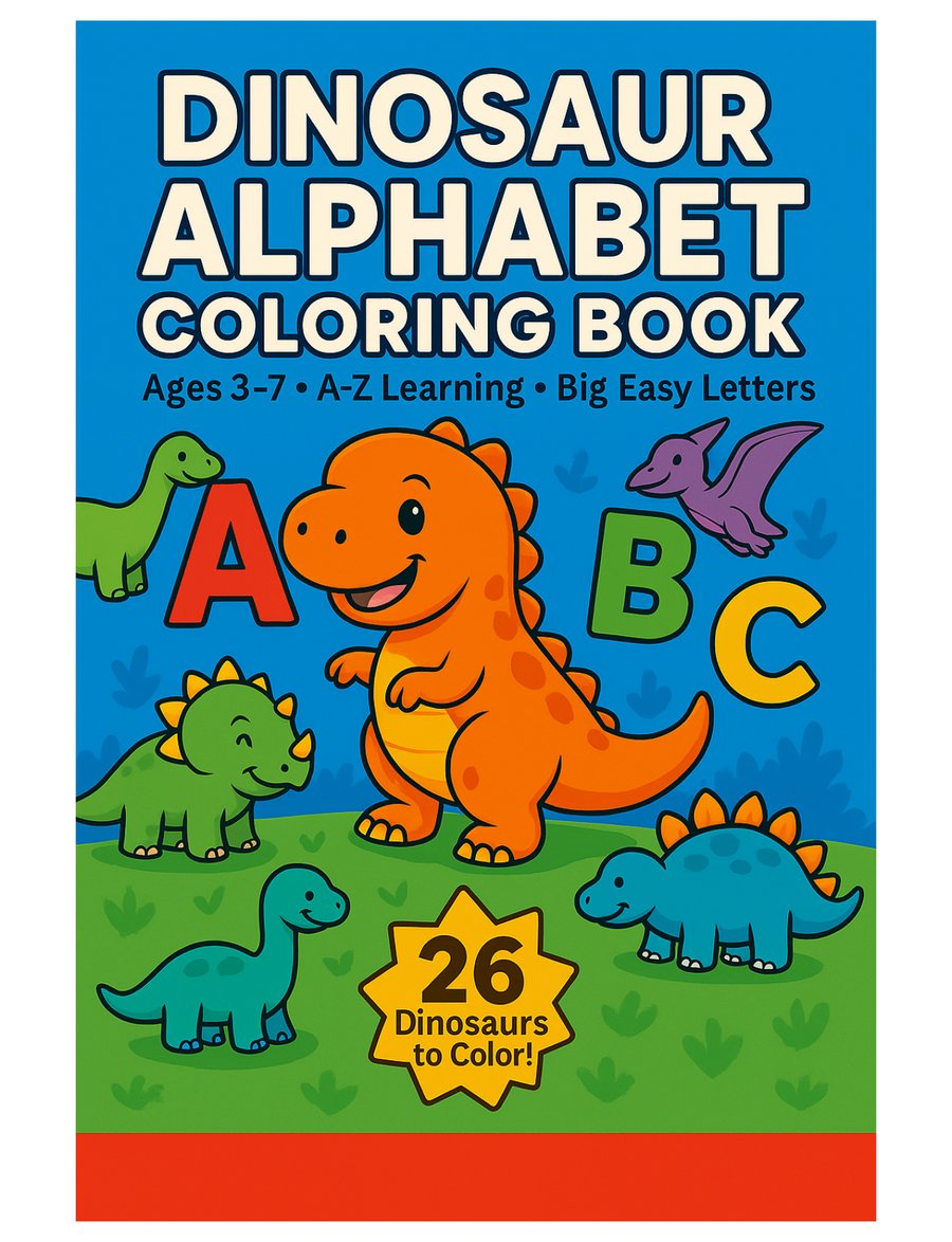 Dinosaur Alphabet Coloring Book cover