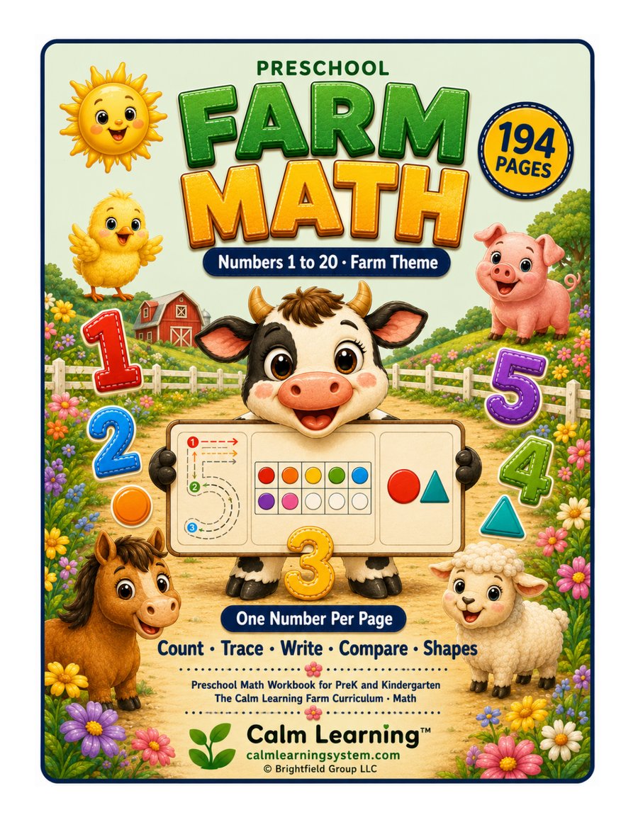 Farm Math Workbook cover