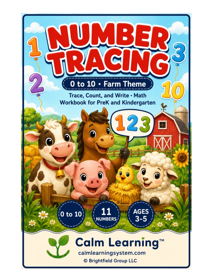Farm Number Tracing 0 to 10 cover