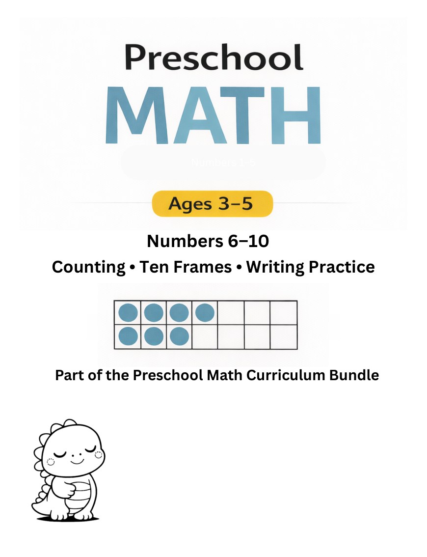 Numbers 6 to 10 Worksheets cover