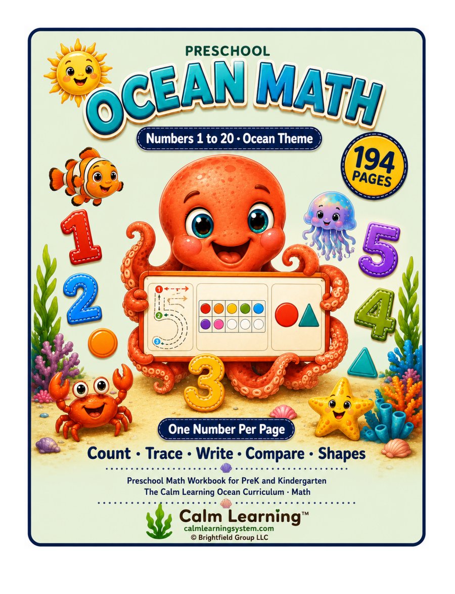 Ocean Math Workbook cover
