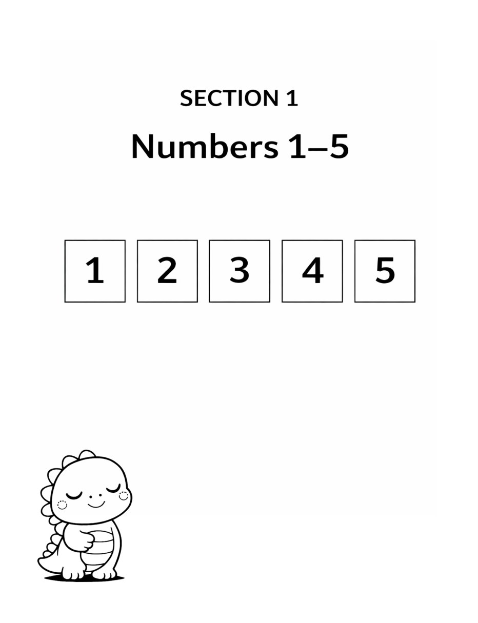 Preschool Math Workbook, Numbers 1 to 20 cover