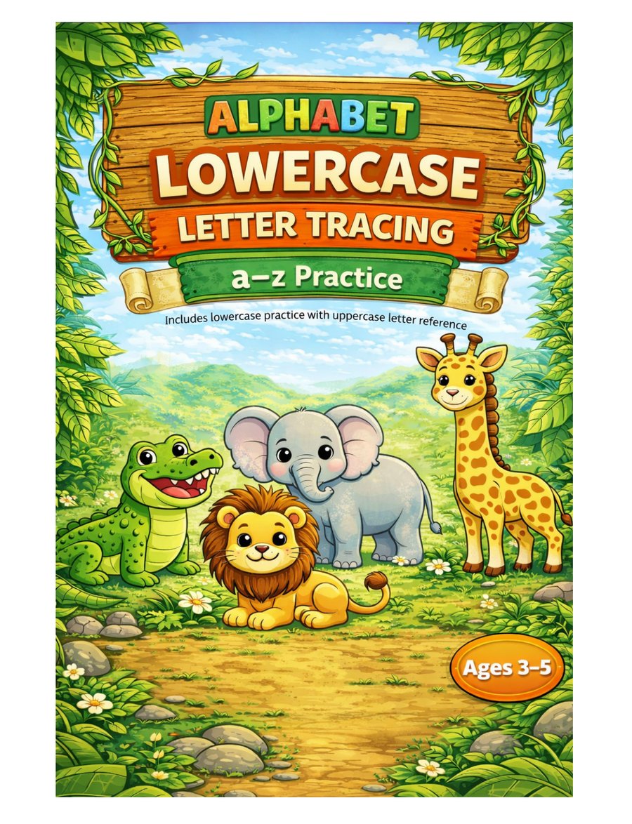Safari Lowercase Letter Tracing a-z cover