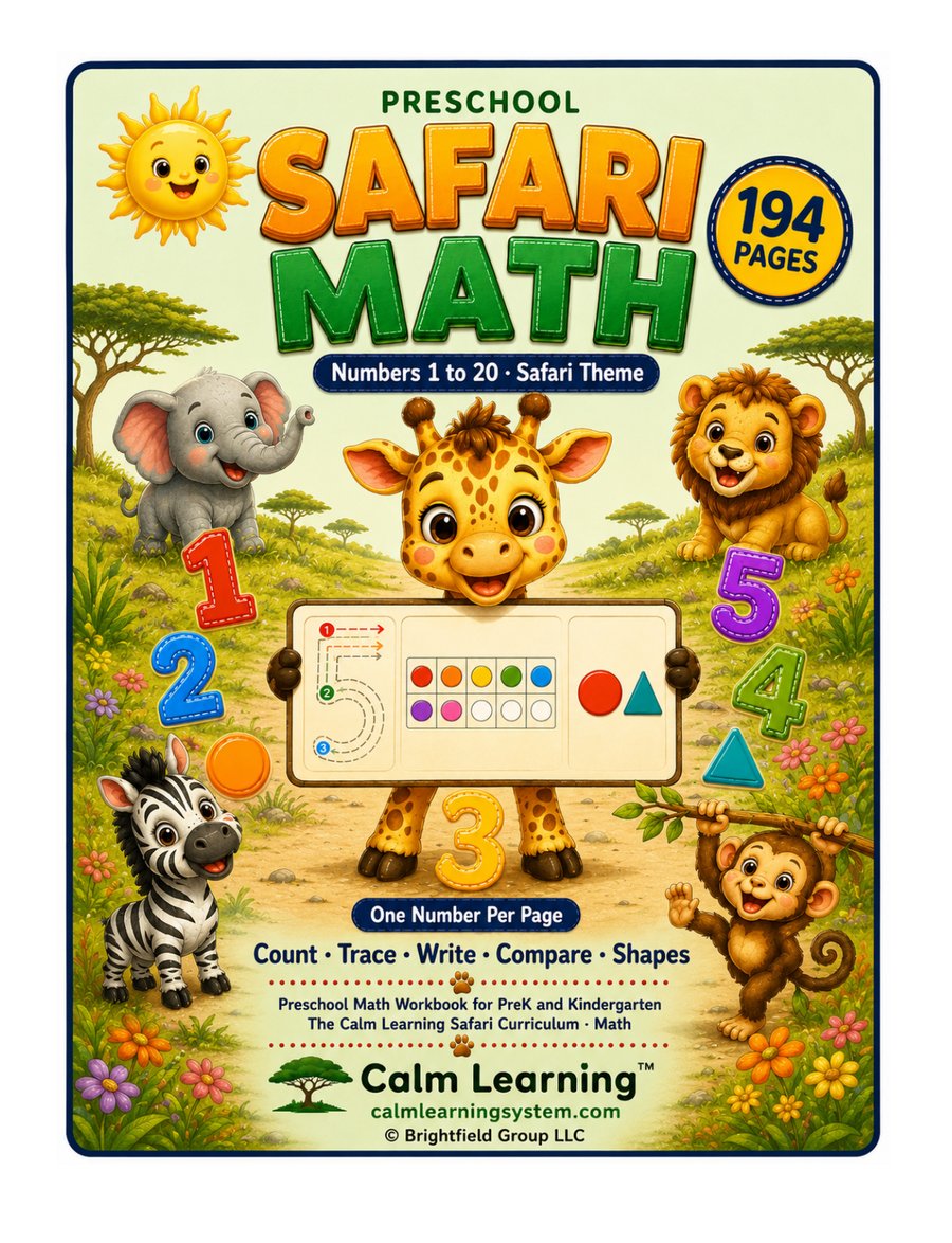 Safari Math Workbook cover