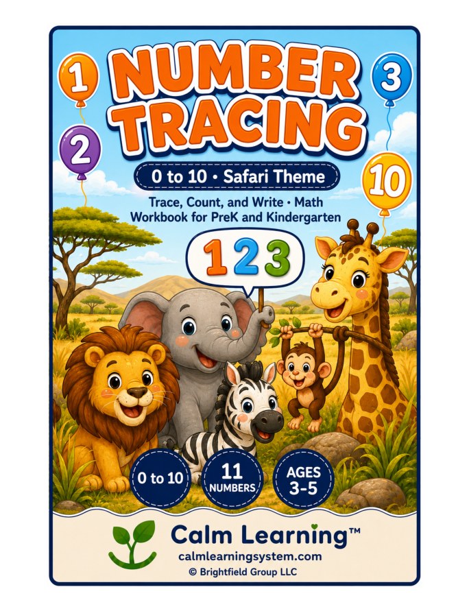 Safari Number Tracing 0 to 10 cover