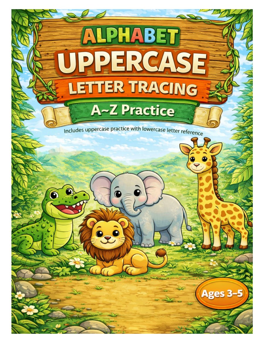 Safari Uppercase Letter Tracing A-Z cover