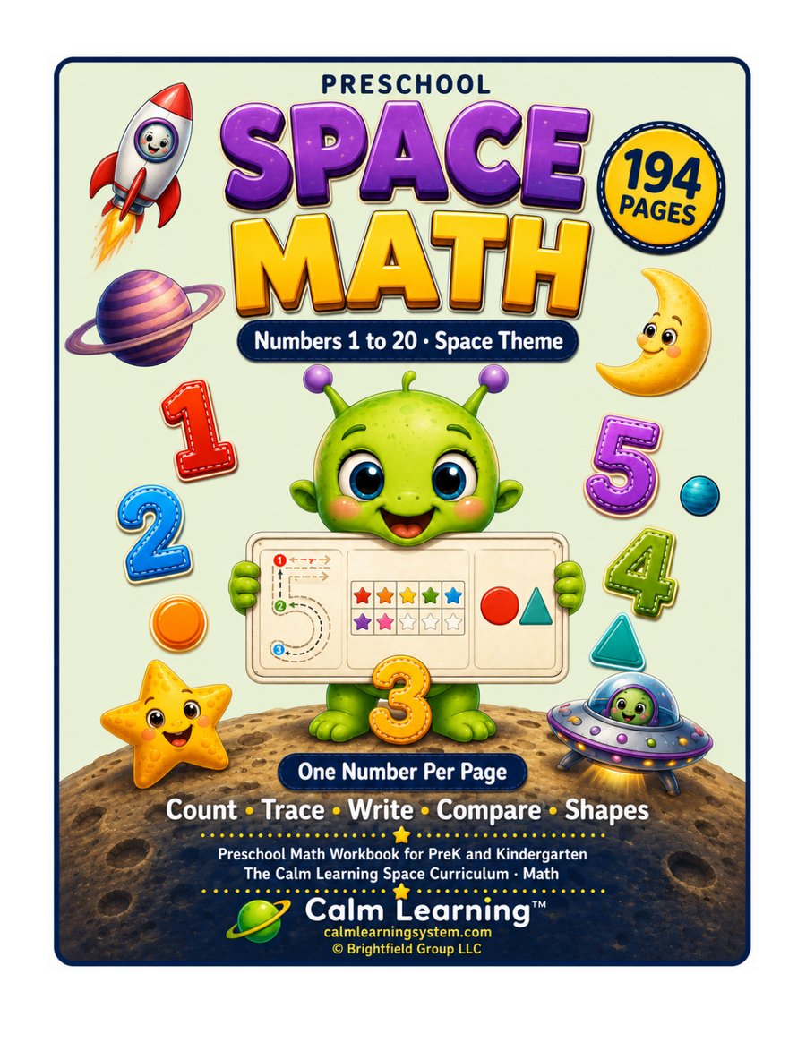 Space Math Workbook cover