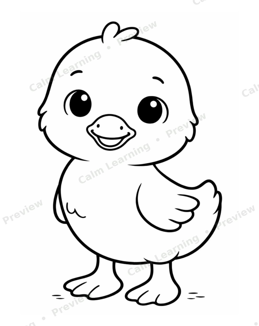 Baby Farm Animals Coloring Pages preview page 1