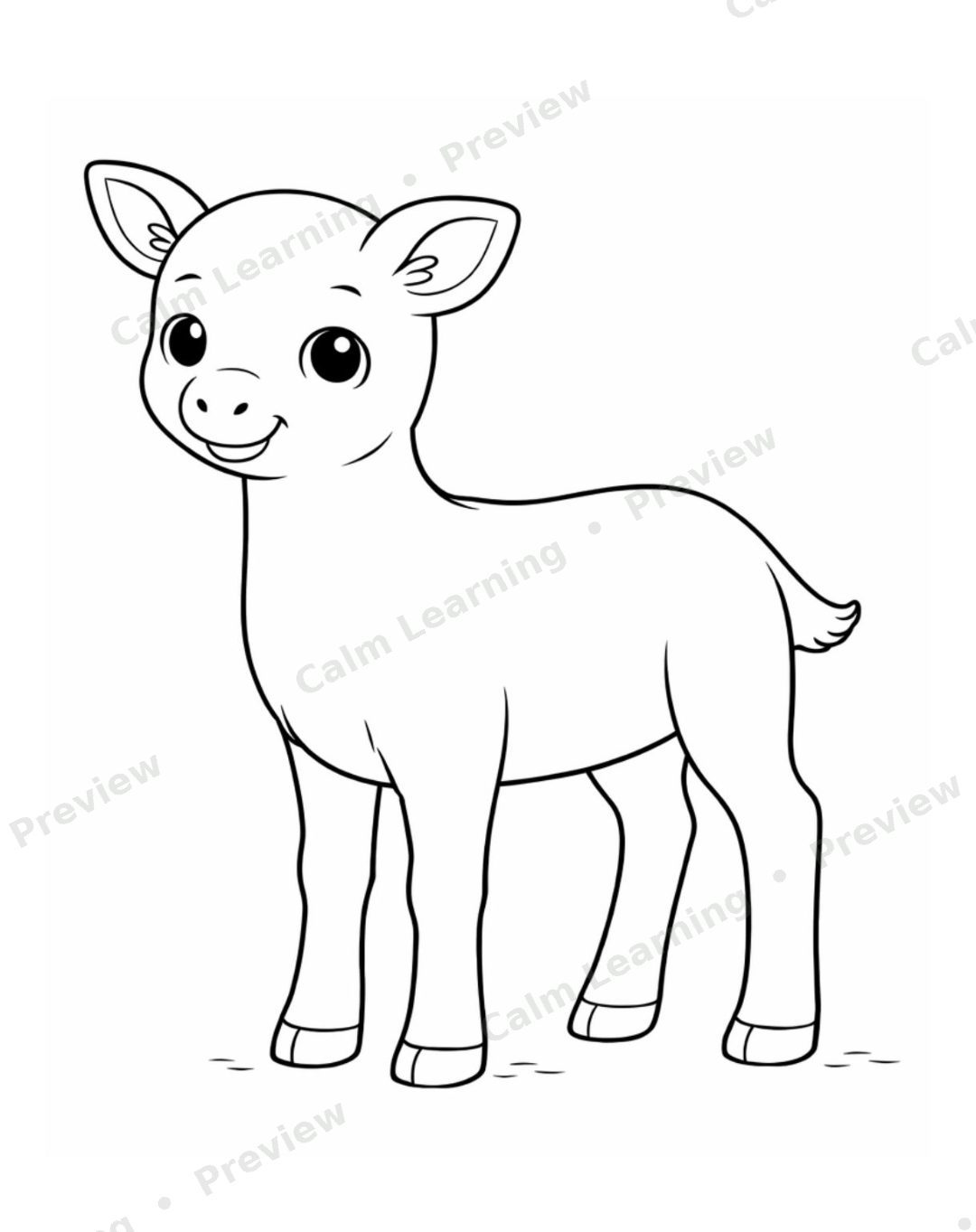 Baby Farm Animals Coloring Pages preview page 3