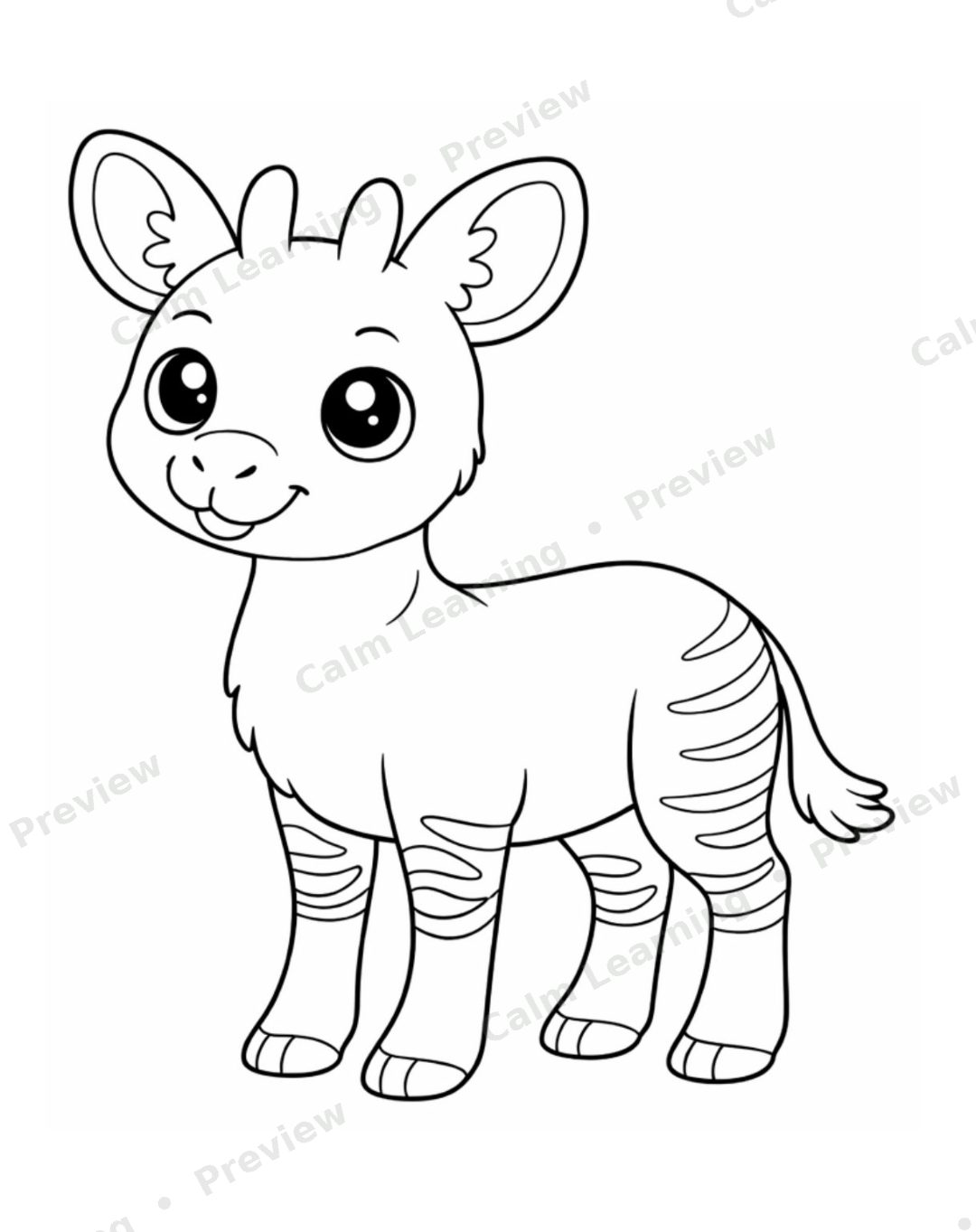 Baby Jungle Animals Coloring Pages preview page 3