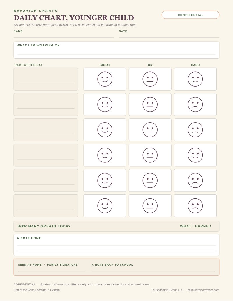 Behavior Charts and Rewards preview page 1