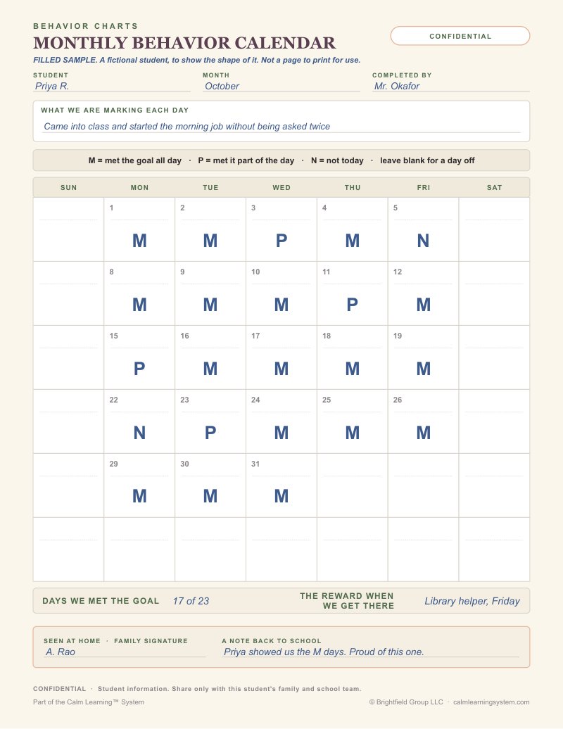 Behavior Charts and Rewards preview page 2