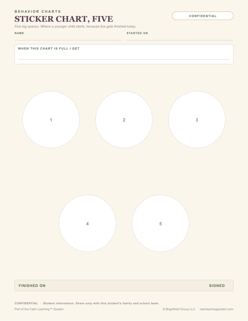 Behavior Charts and Rewards preview page 3