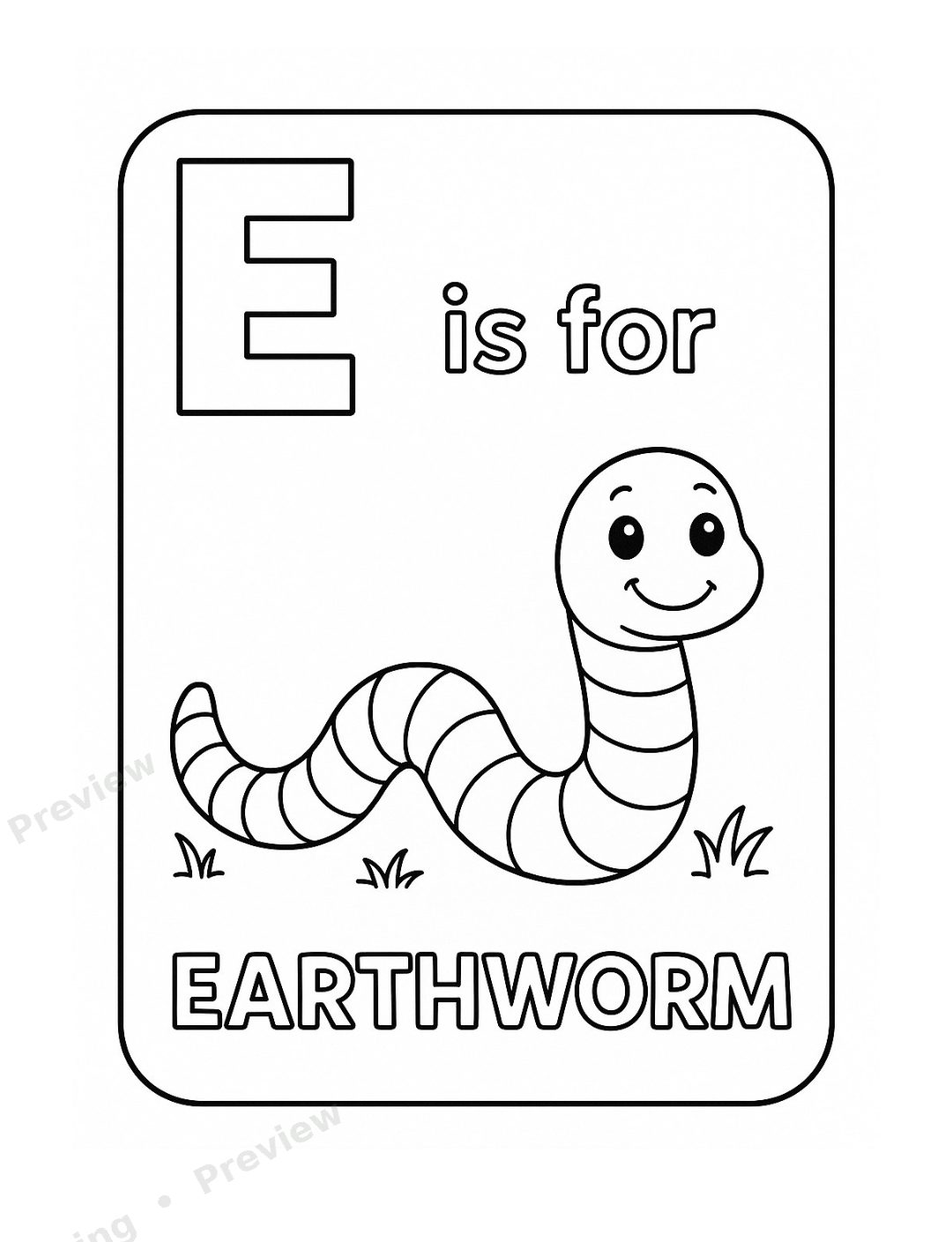 Bug Alphabet A to Z Coloring Book preview page 1
