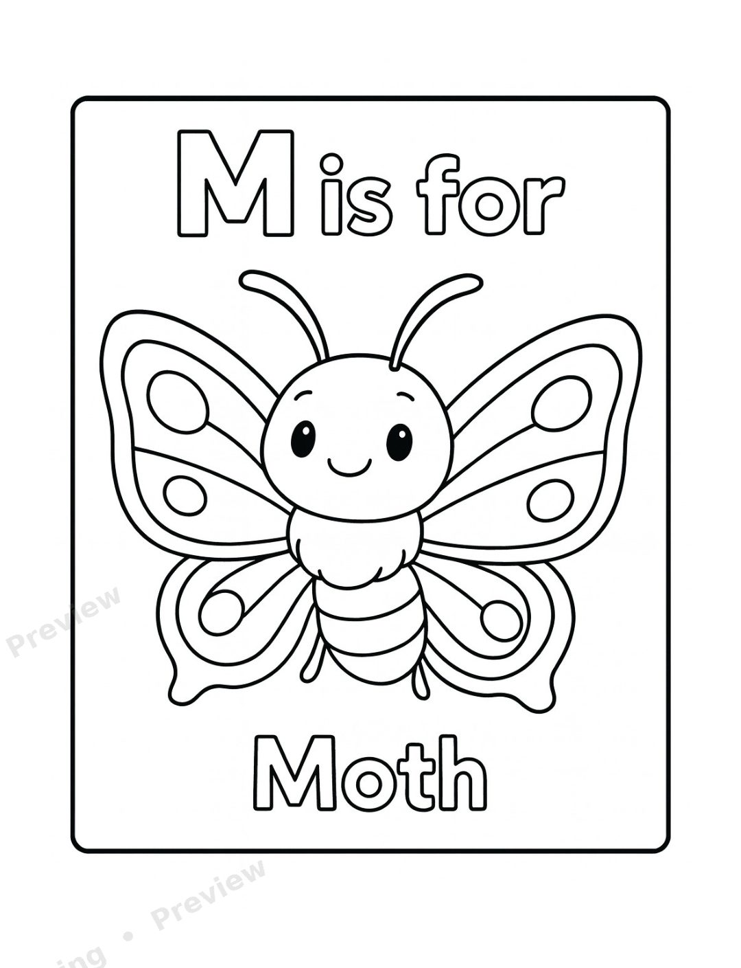 Bug Alphabet A to Z Coloring Book preview page 2