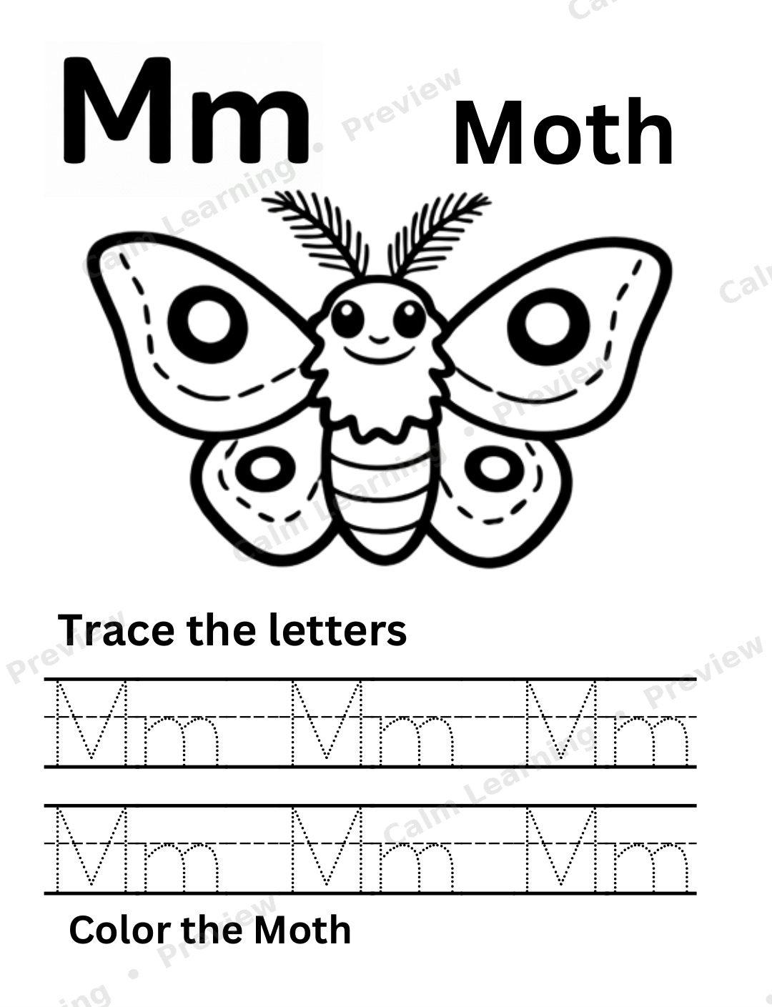 Bug Mixed Case Letter Tracing Aa-Zz preview page 2