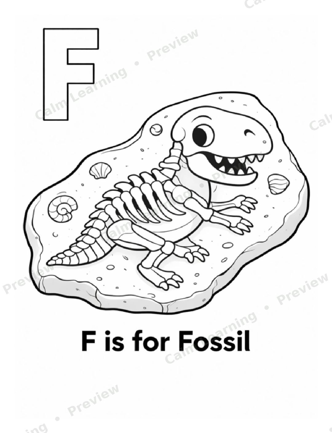 Dinosaur Alphabet Coloring A to Z preview page 1