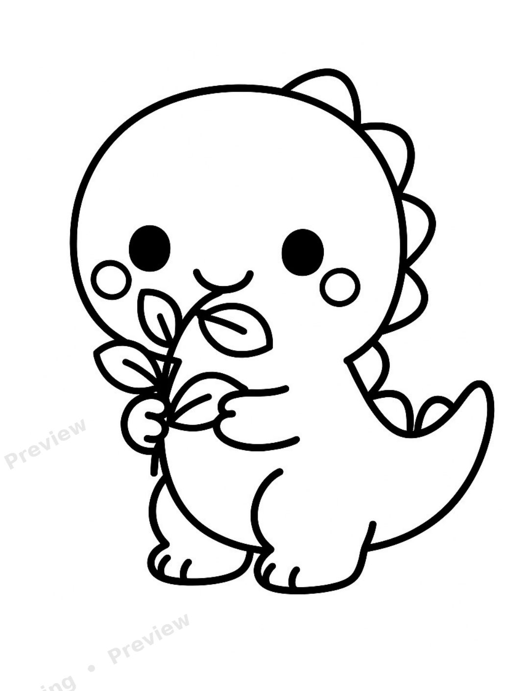 Dino Coloring Book for Toddlers preview page 1