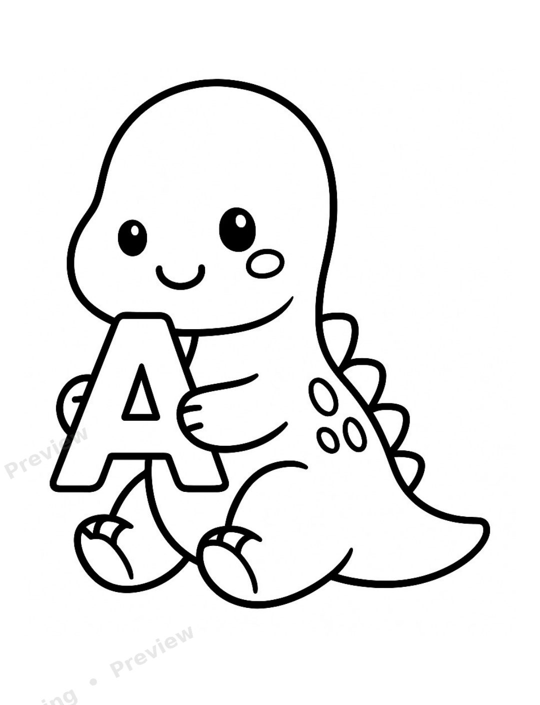 Dino Coloring Book for Toddlers preview page 3