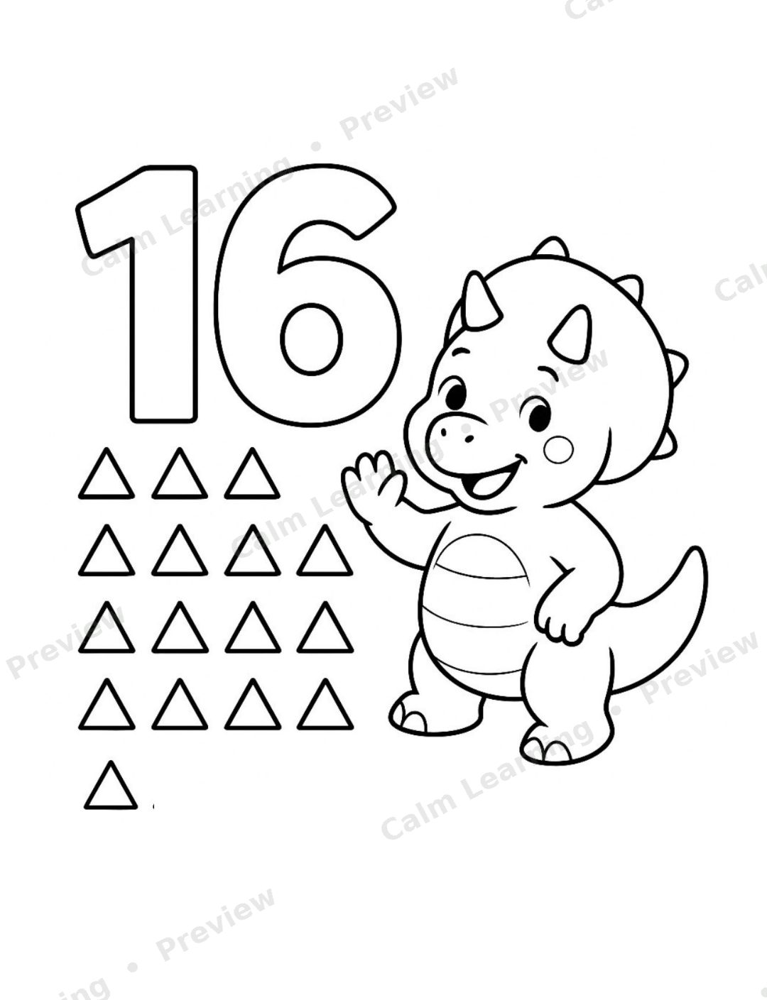 Dino Counting 1-20 preview page 3