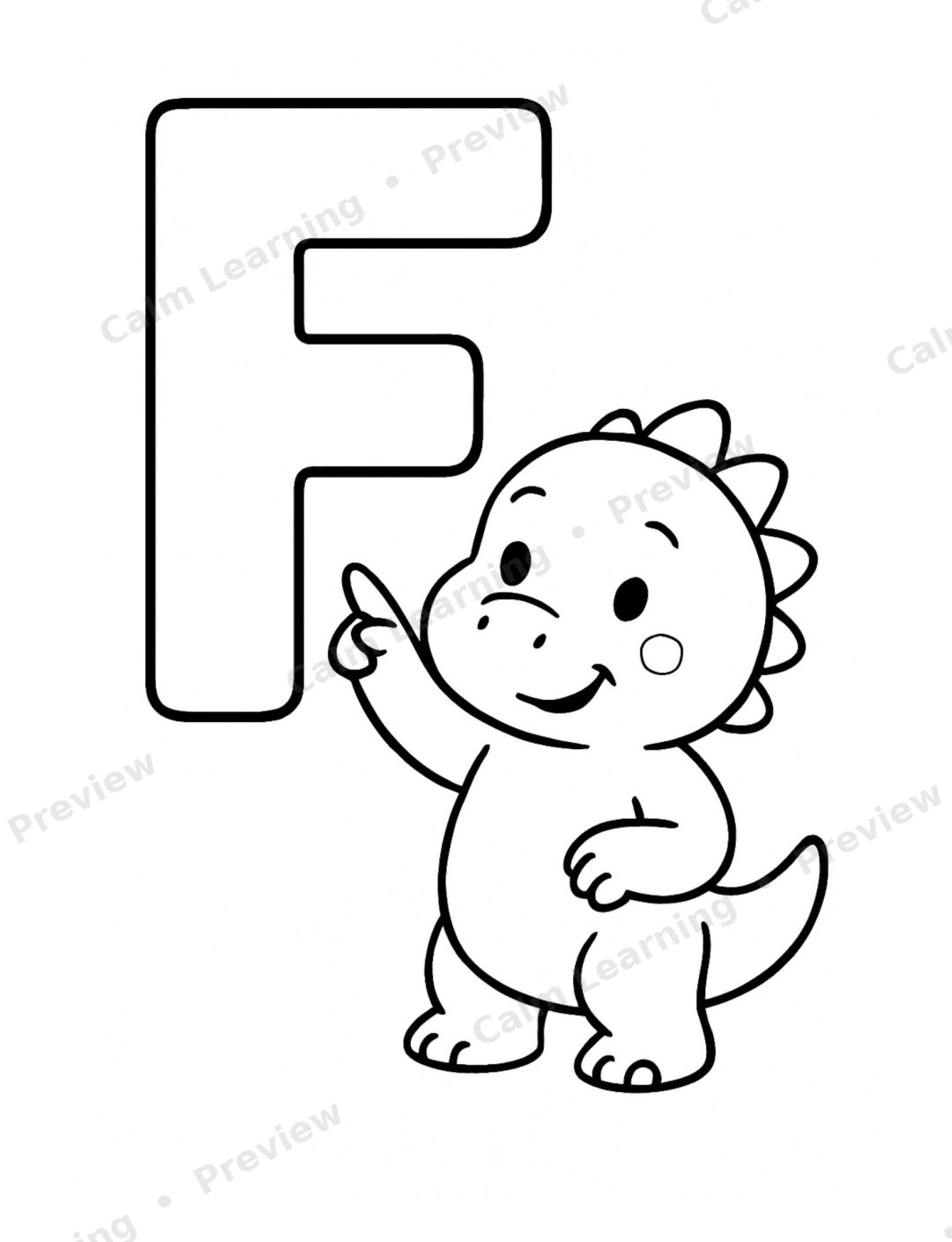 Dinosaur Letter Recognition A to Z preview page 1