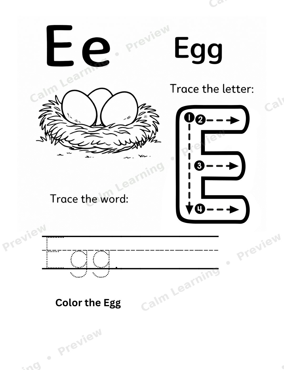 Farm Uppercase Letter Tracing A-Z preview page 1