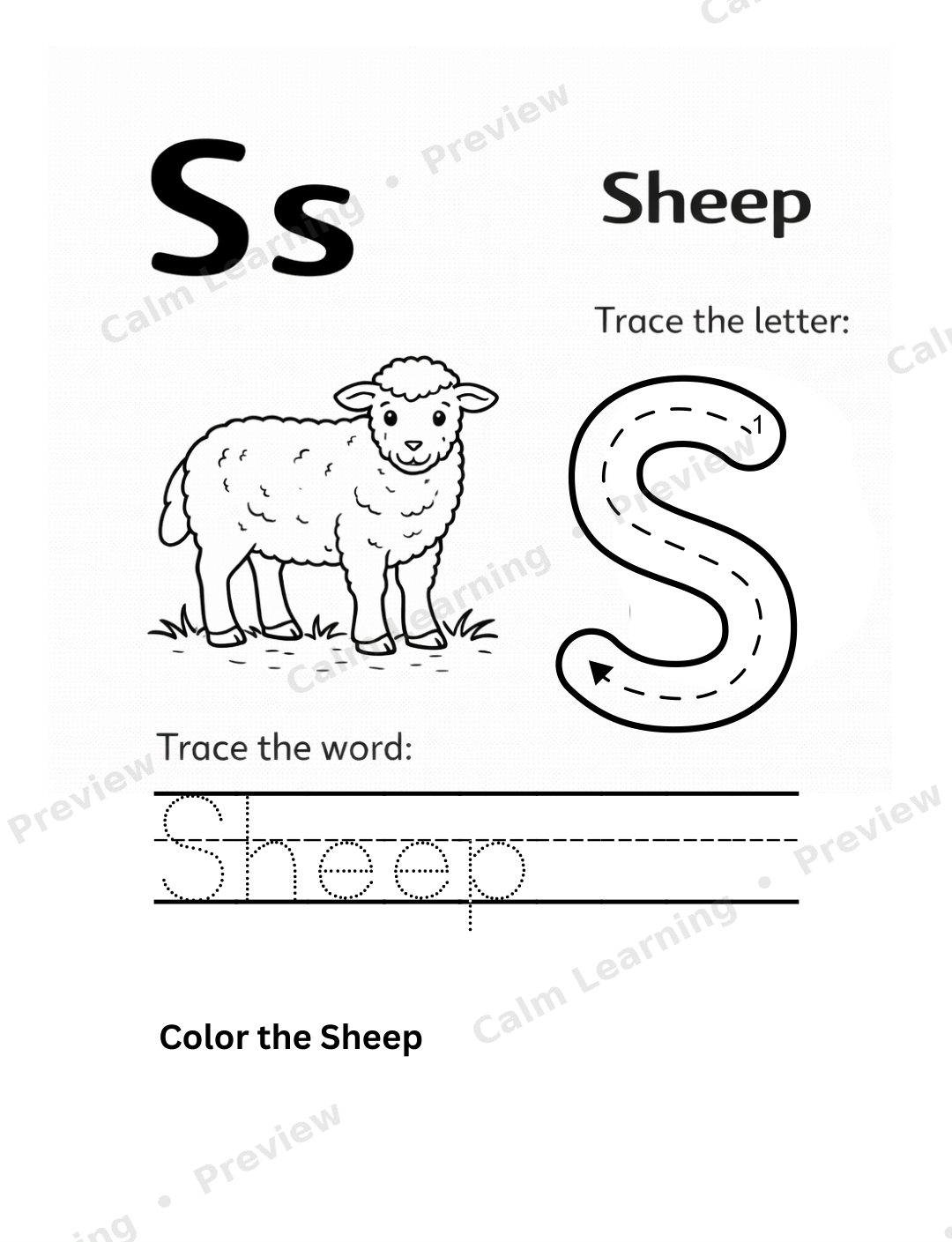 Farm Uppercase Letter Tracing A-Z preview page 3