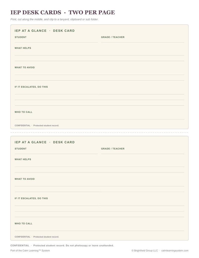 IEP at a Glance PRO preview page 3