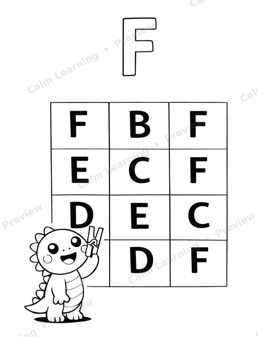 Letter Recognition A to Z preview page 3