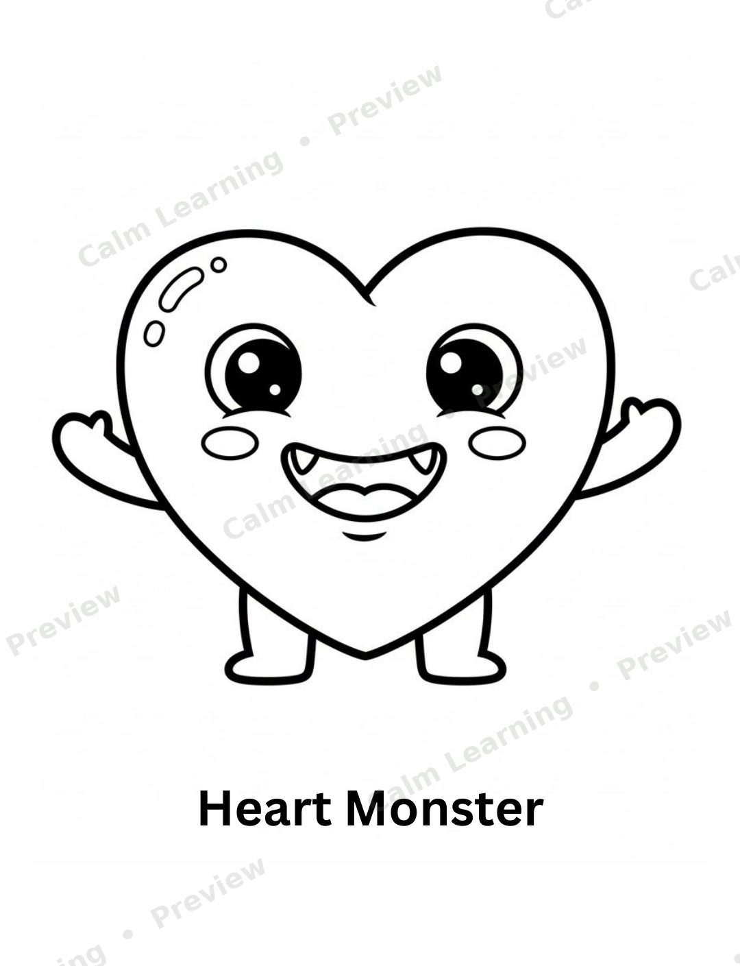 Monster Coloring Book preview page 1