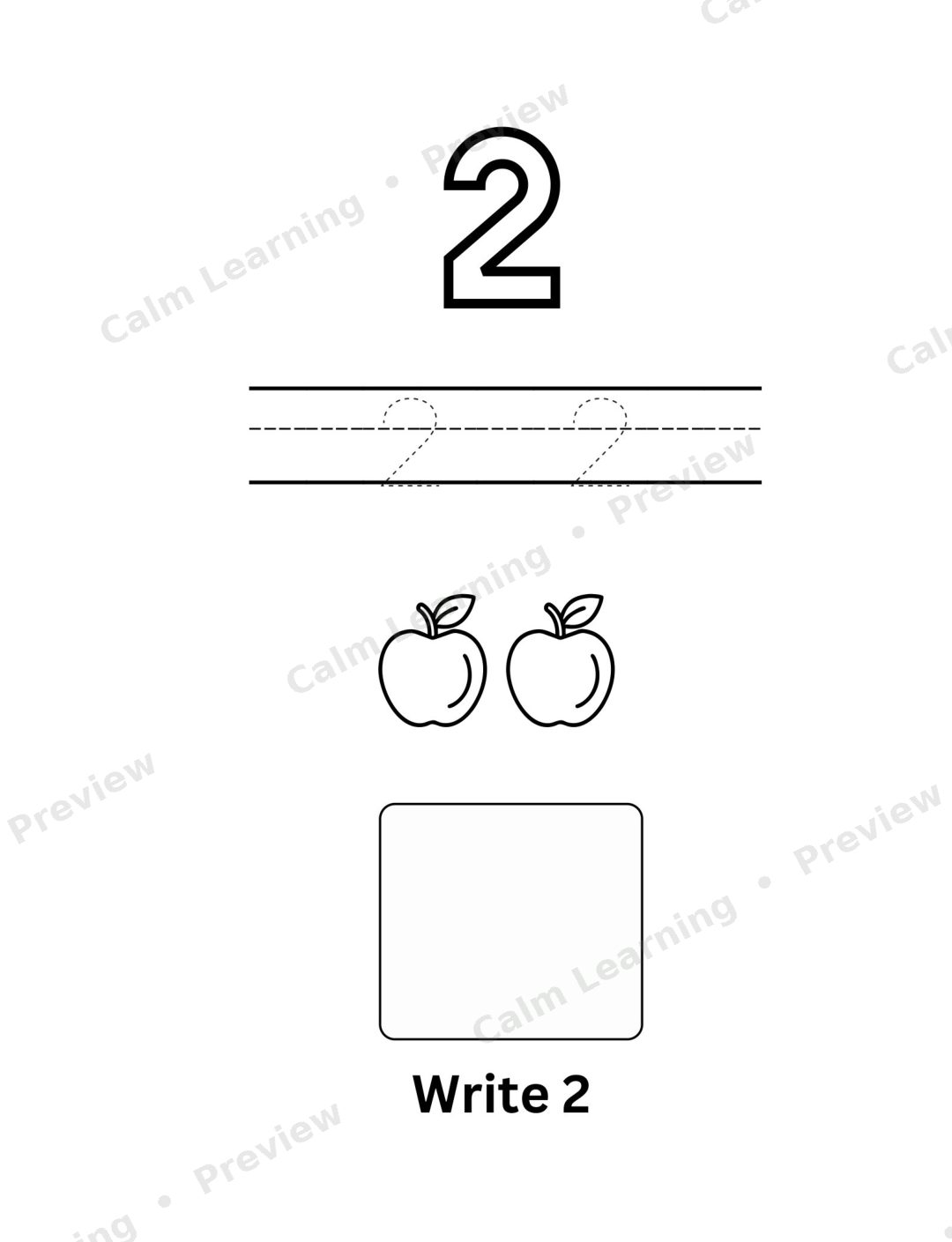 Numbers 1 to 5 Worksheets preview page 2