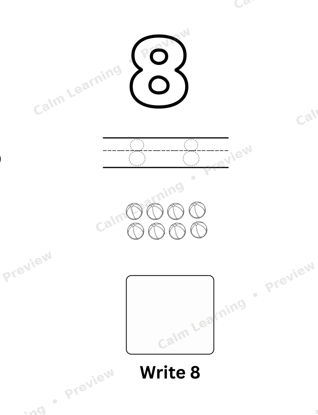 Numbers 6 to 10 Worksheets preview page 1
