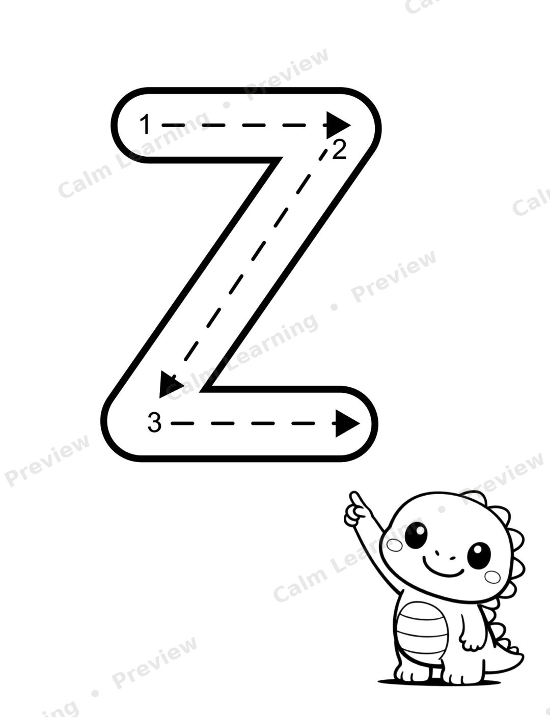 Pre-Writing and Alphabet Tracing Workbook preview page 2