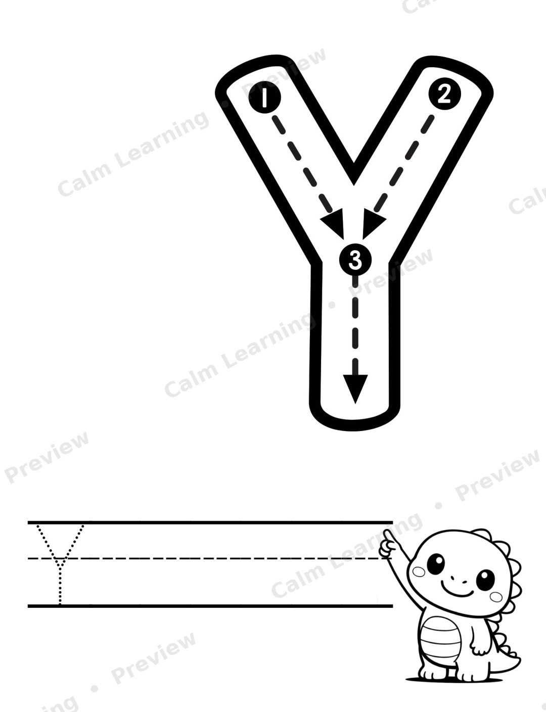 Pre-Writing and Alphabet Tracing Workbook preview page 3