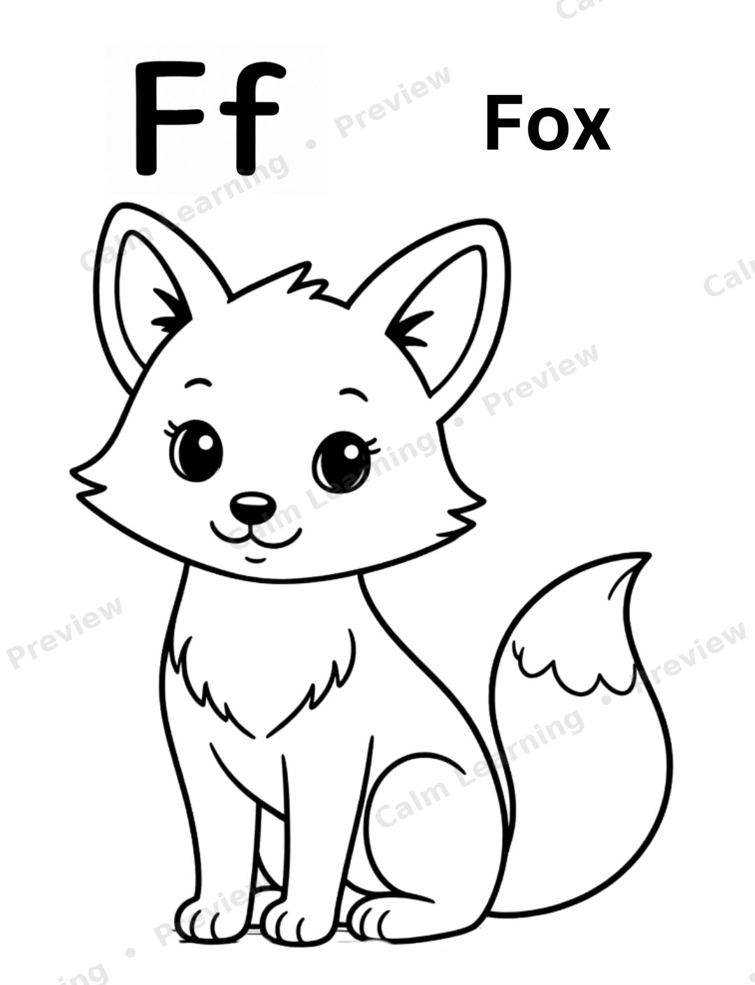 Safari Animals A-Z Coloring Book preview page 1