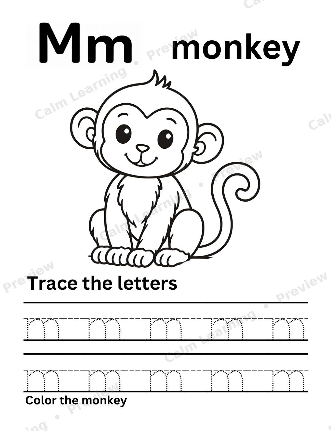 Safari Lowercase Letter Tracing a-z preview page 2