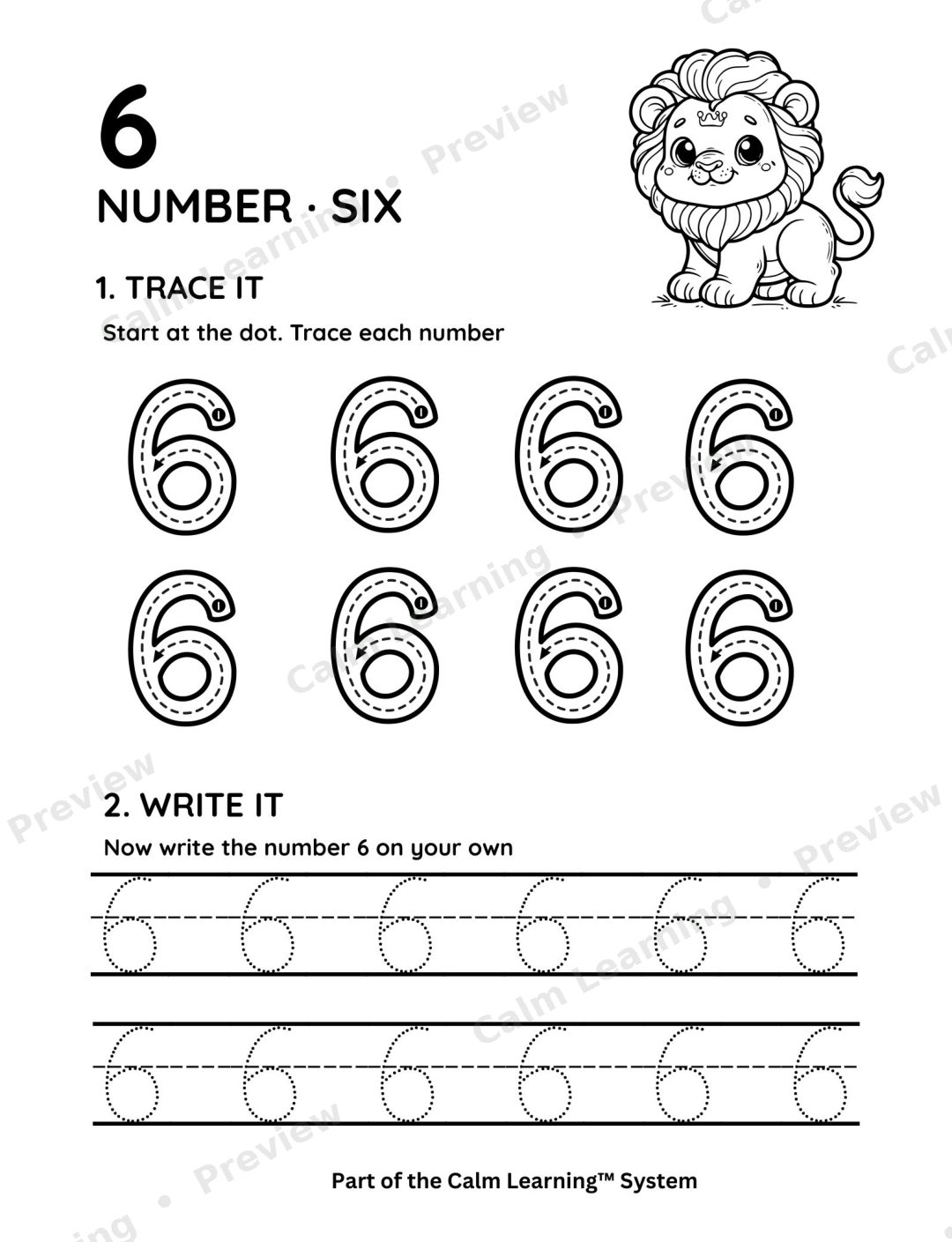 Safari Number Tracing 0 to 10 preview page 2