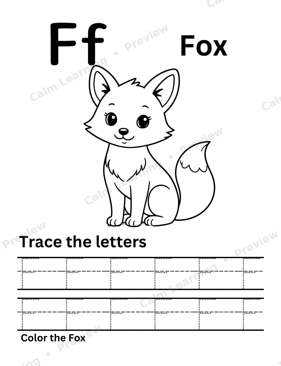 Safari Uppercase Letter Tracing A-Z preview page 1