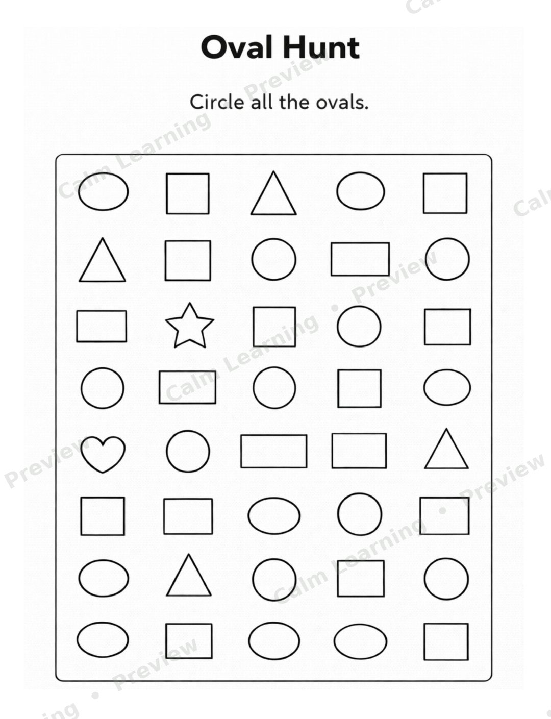 Shapes, Patterns and Sorting preview page 1