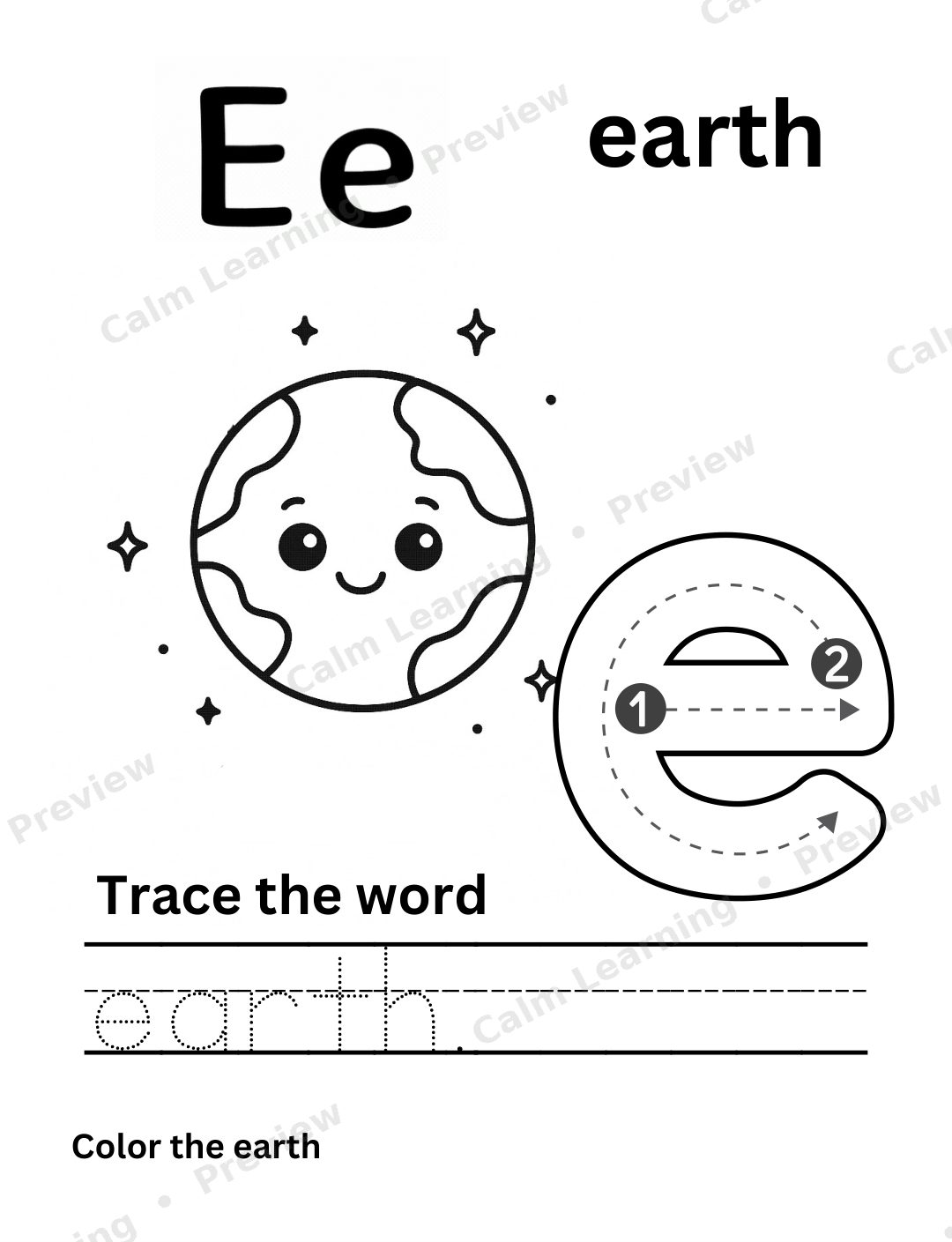 Space Lowercase Letter Tracing a-z preview page 1
